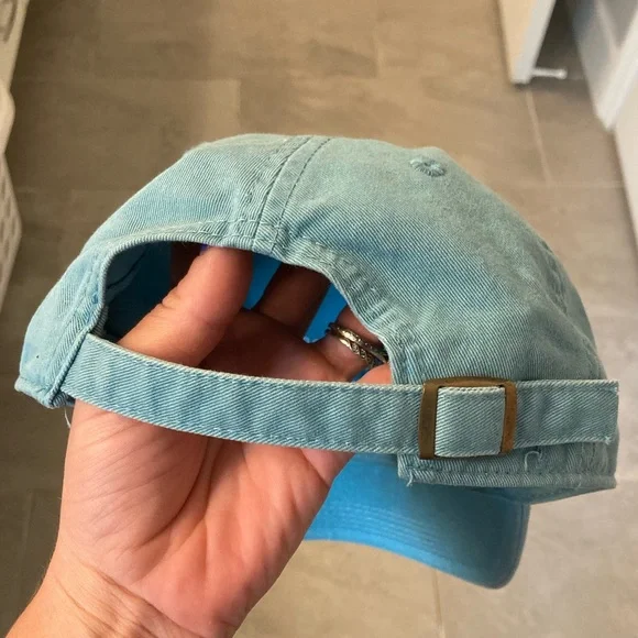 Life is Good teal blue adjustable hat 100% cotton - Picture 2 of 4